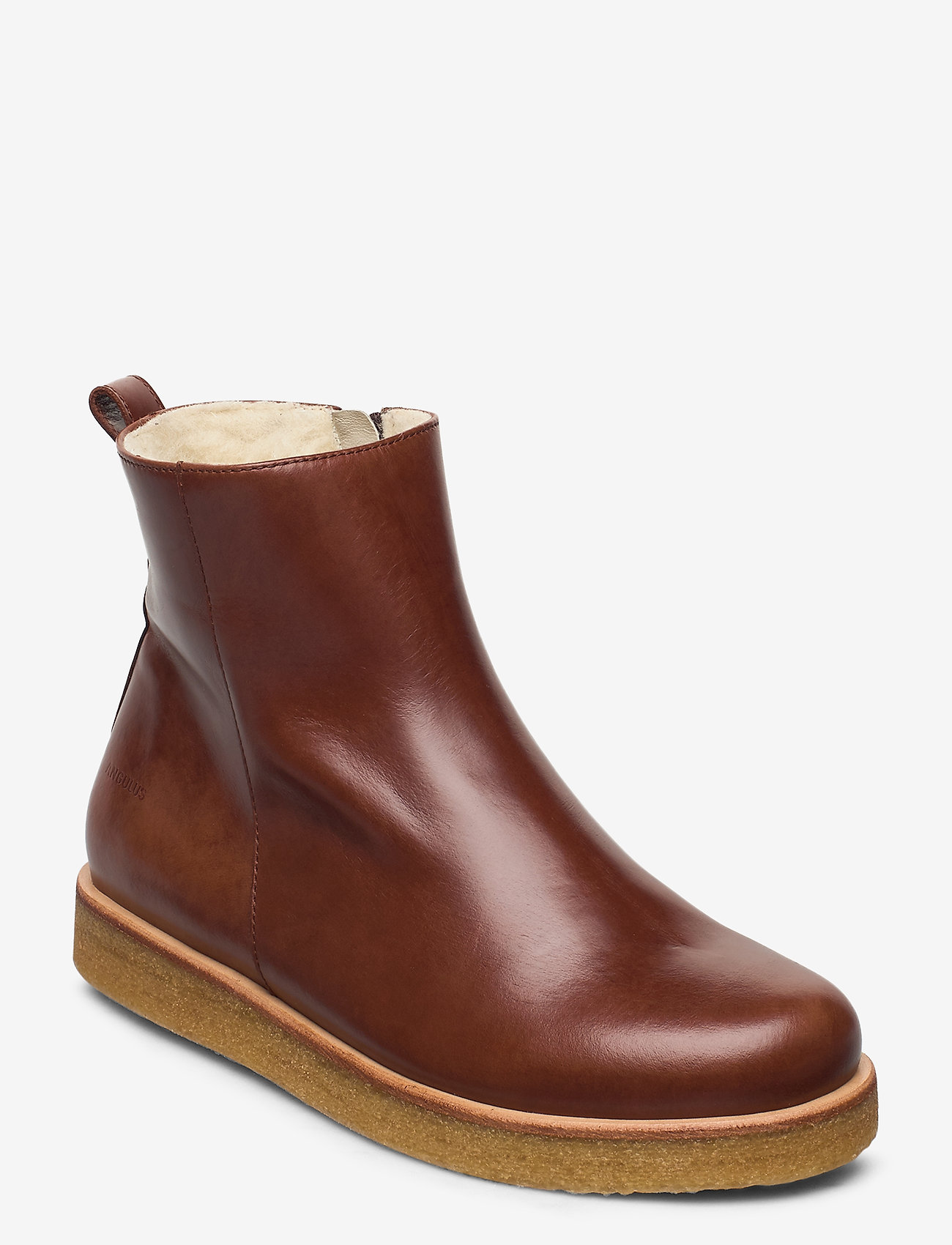 ANGULUS - Boots - flat - with zipper - platte enkellaarsjes - 1837 brown - 0