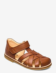 ANGULUS - Sandals - flat - closed toe -  - remmisandaalit - 1545 cognac - 0