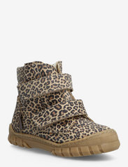Boots - flat - with velcro - 2185 LEOPARD