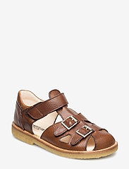 Sandals - flat - closed toe -  - 2509 COGNAC