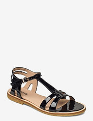 ANGULUS - Sandal with leather sole - flache sandalen - 2320 black - 0