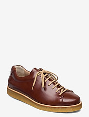 Shoes - flat - with lace - 1837 BROWN