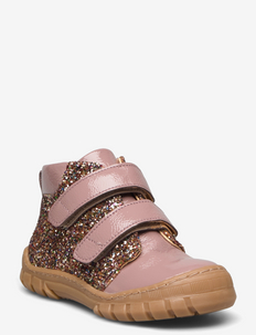 Shoes - flat - with lace - korkeavartiset tennarit - 1387/2488 rose/multi glitter