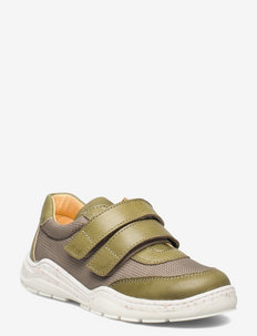 Shoes - flat - with velcro - matalavartiset tennarit - 1418/1637  mos green/beige