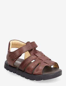 Sandals - flat - open toe - op - riemchensandalen - 1547 dark brown