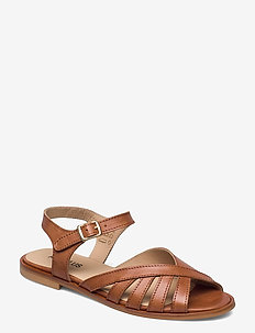 Sandals - flat - open toe - op - flade sandaler - 1789 tan
