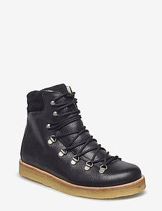 Boots - flat - with laces - puszābaki bez papēža - 2504/1163 black/black