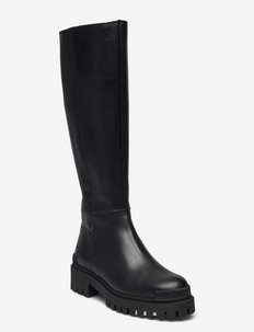 Boots - flat - langskaftede støvler - 1604/001 black/black