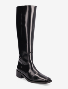 Booties - flat - with zipper - kniehohe stiefel - 1425 black