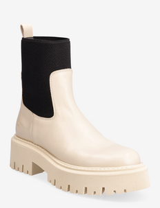 Boots - flat - lygiapadžiai aulinukai iki kulkšnių - 1502/053 buttermilk/black
