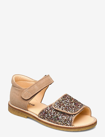 Sandals - flat - open toe - clo - sandaler med rem - 1149/2488 sand/multi glitter