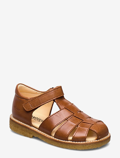 Sandals - flat - closed toe -  - sandaler med rem - 1838 cognac