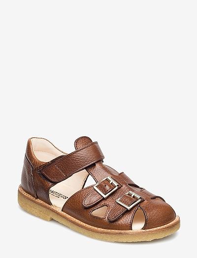 Sandals - flat - closed toe -  - strap sandals - 2509 cognac