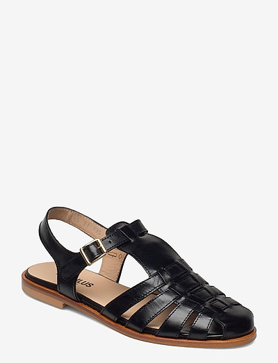Sandals - flat - closed toe - op - sandales plates - 1835 black
