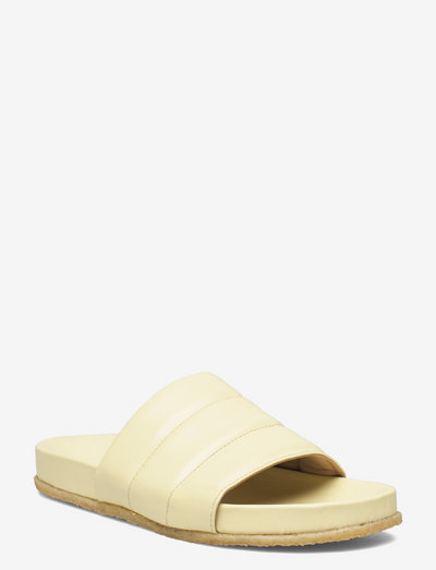 Sandals - flat - open toe - op - flade sandaler - 1495 light yellow