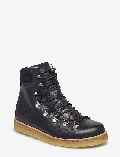Boots - flat - with laces - platta ankelboots - 2504/1163 black/black