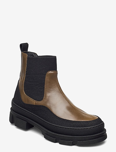 Boots - flat - chelsea boots - 1321/1841/019  black/d. oliven