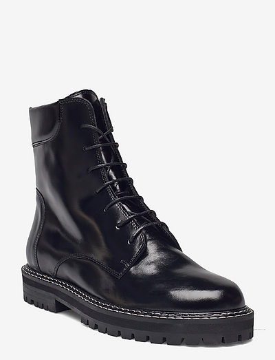 Boots - flat - tasapohjaiset nilkkurit - 1835 black