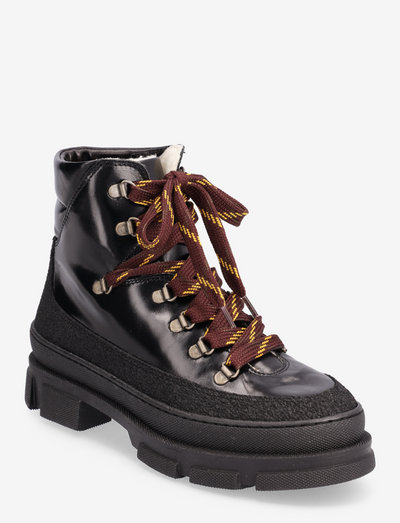 Boots - flat - geschnürte stiefel - 1321/1835 black