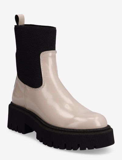 Boots - flat - płaskie botki - 1402/053 beige/black