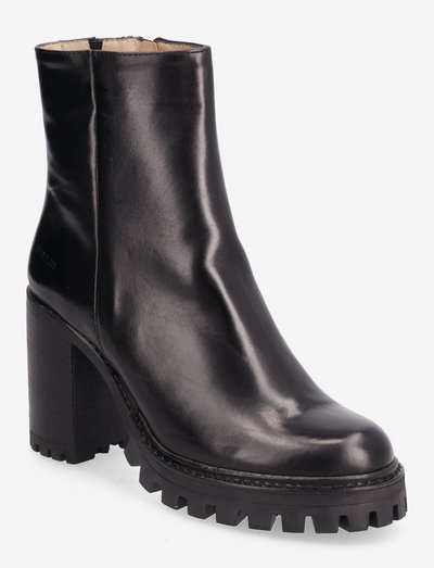 Bootie - block heel - with zippe - stiefeletten mit absatz - 1835 black