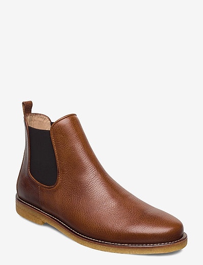 Booties - flat - with elastic - chelsea boots - 2509/002 medium brown/medium b