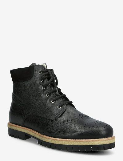 Shoes - flat - with lace - vinterstøvler - 2504/1163 black/black