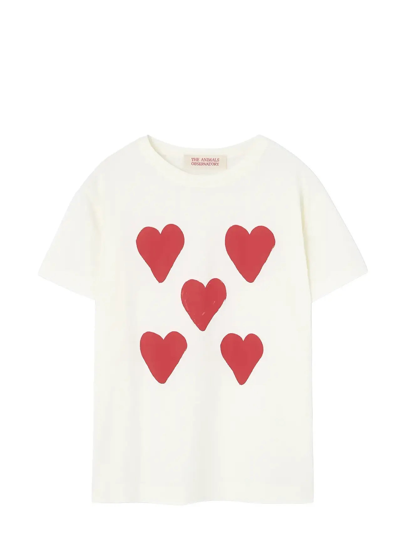 THE ANIMALS OBSERVATORY Hearts Weiß Rooster T-Shirt Cream - 12 Y - Kinder