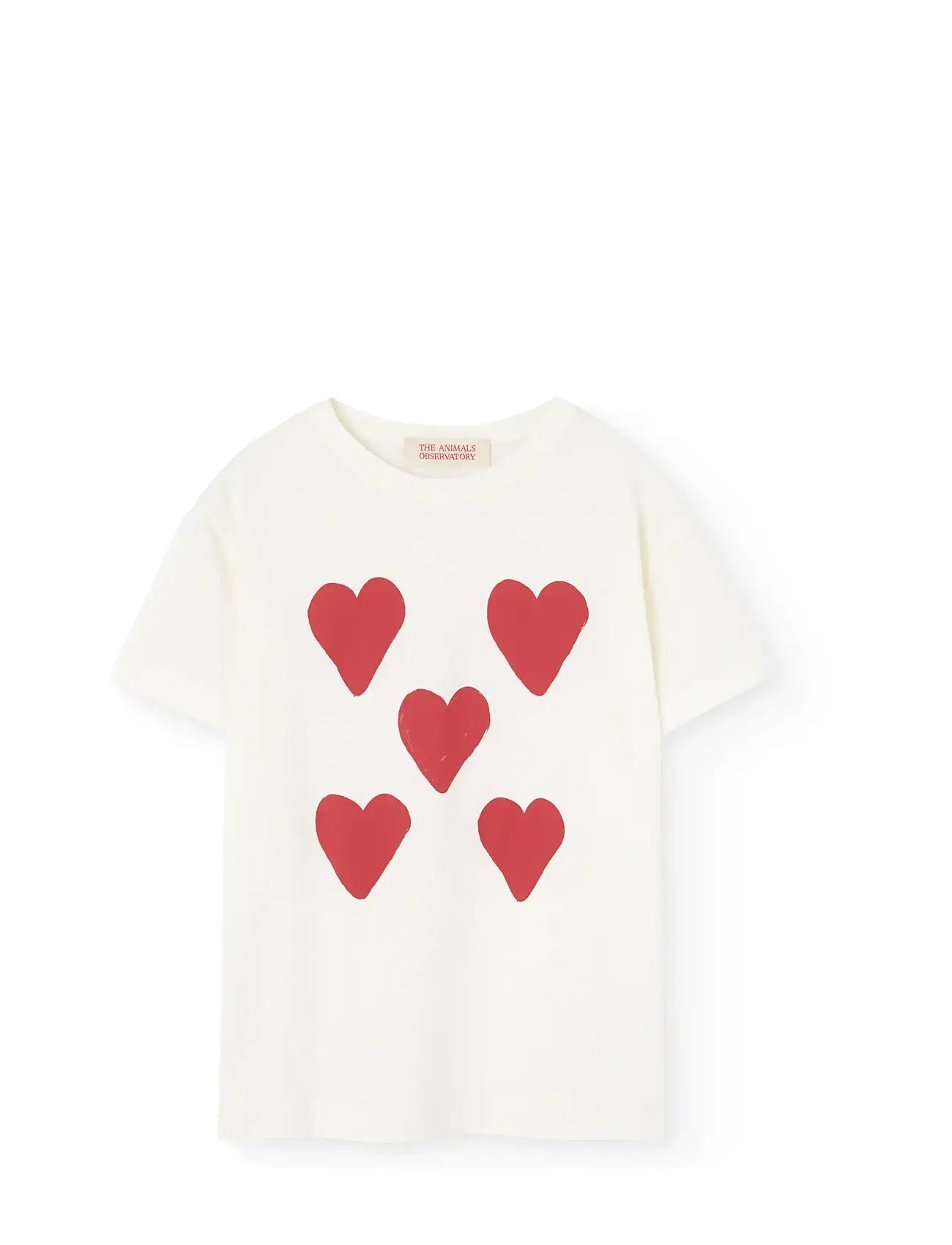 THE ANIMALS OBSERVATORY Hearts Weiß Rooster T-Shirt Cream - 8 Y - Kinder