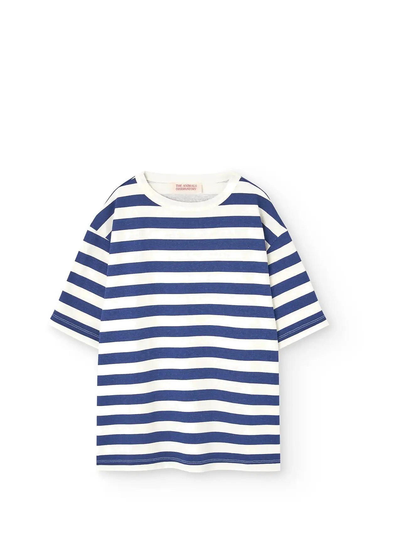 THE ANIMALS OBSERVATORY Stripes Navy Collie T-Shirt, 10 Y, Navy, T-Shirts > Kortærmede, Børn