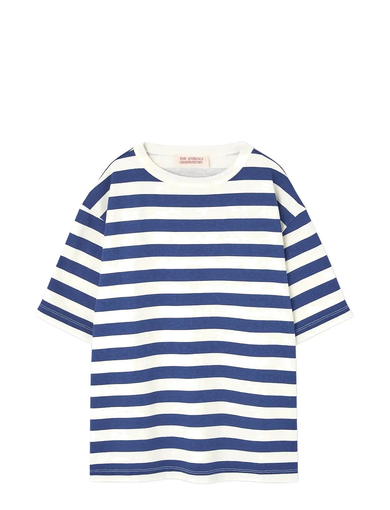 THE ANIMALS OBSERVATORY Stripes Navy Collie T-Shirt, 12 Y, Blue, T-Shirts > Kortærmede, Børn