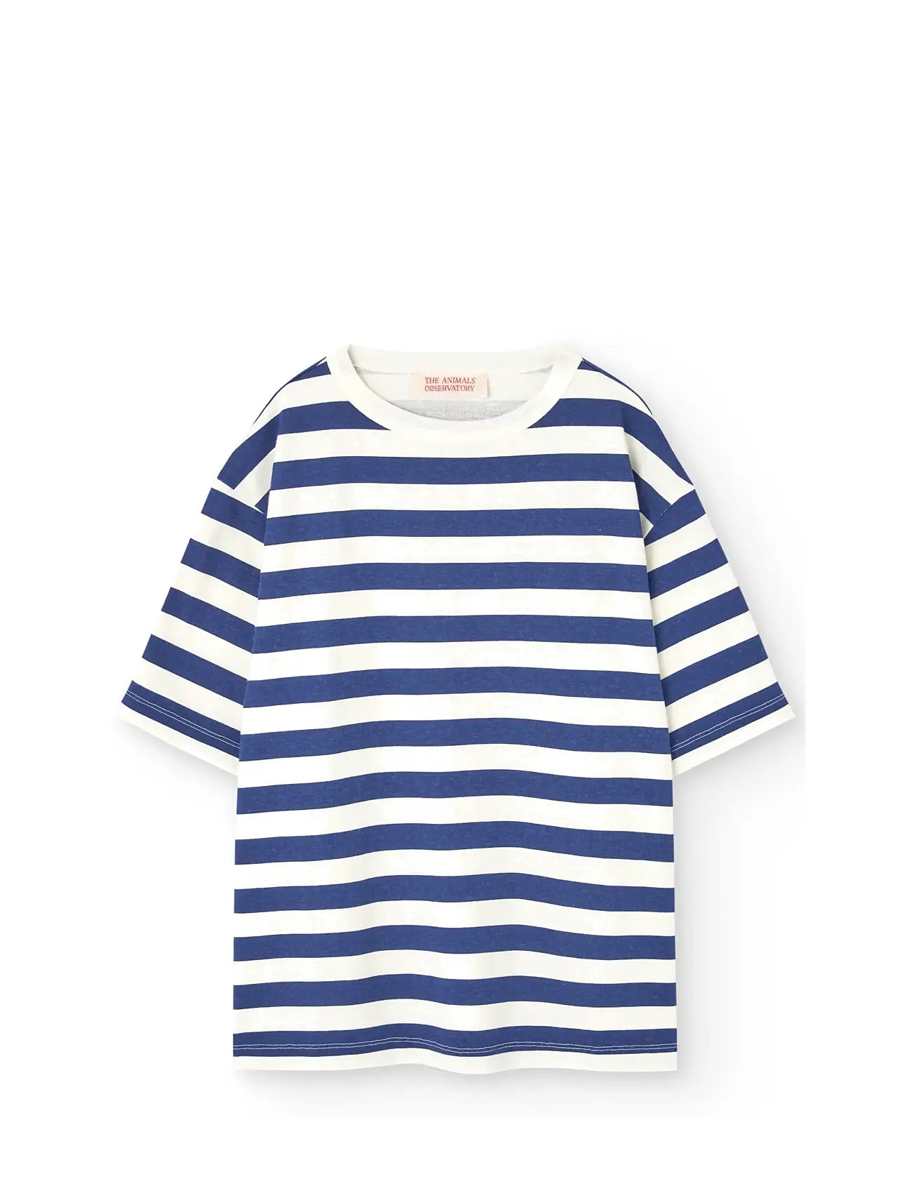 THE ANIMALS OBSERVATORY Stripes Navy Collie T-Shirt, 4 Y, Blue, T-Shirts > Kortærmede, Børn