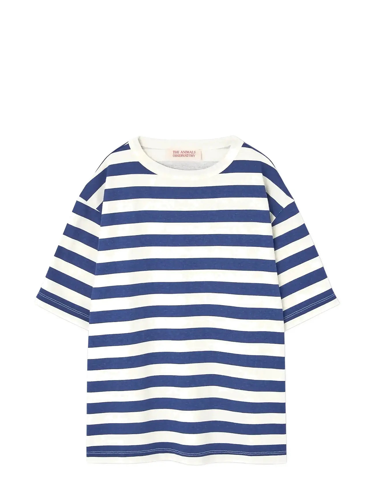 THE ANIMALS OBSERVATORY Stripes Navy Collie T-Shirt, 6 Y, Navy, T-Shirts > Kortærmede, Børn