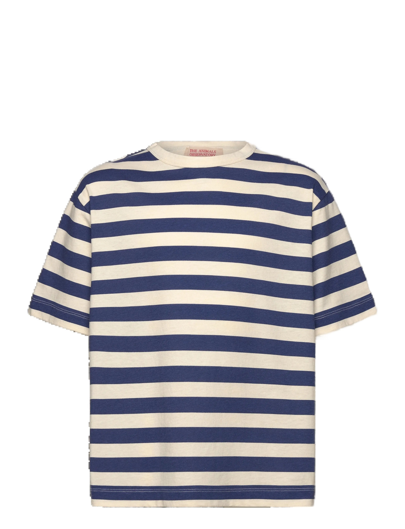 THE ANIMALS OBSERVATORY Stripes Navy Collie T-Shirt, 8 Y, Navy, T-Shirts > Kortærmede, Børn
