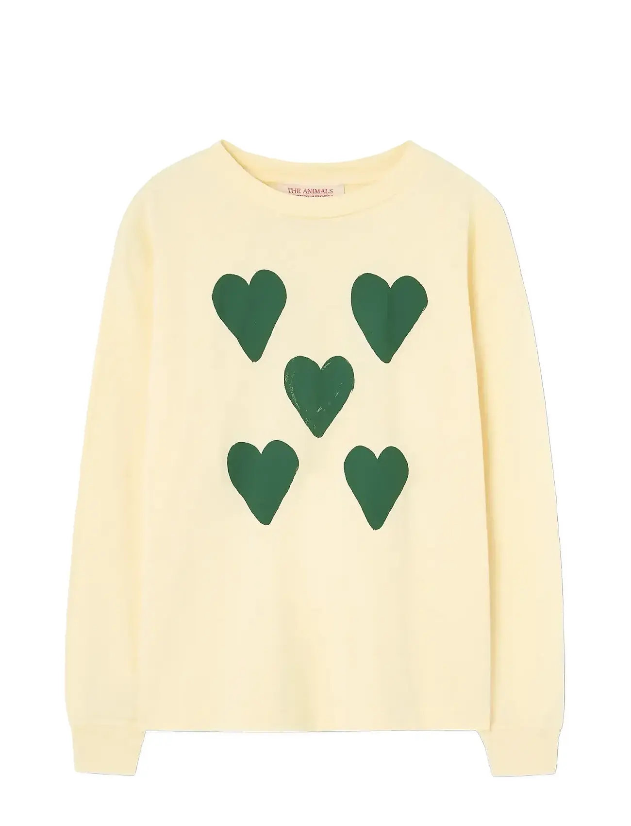 THE ANIMALS OBSERVATORY Hearts Yellow Dof Lonf Sleeve T-Shirt, 12 Y, Yellow, T-Shirts > Langærmede T-shirts, Børn