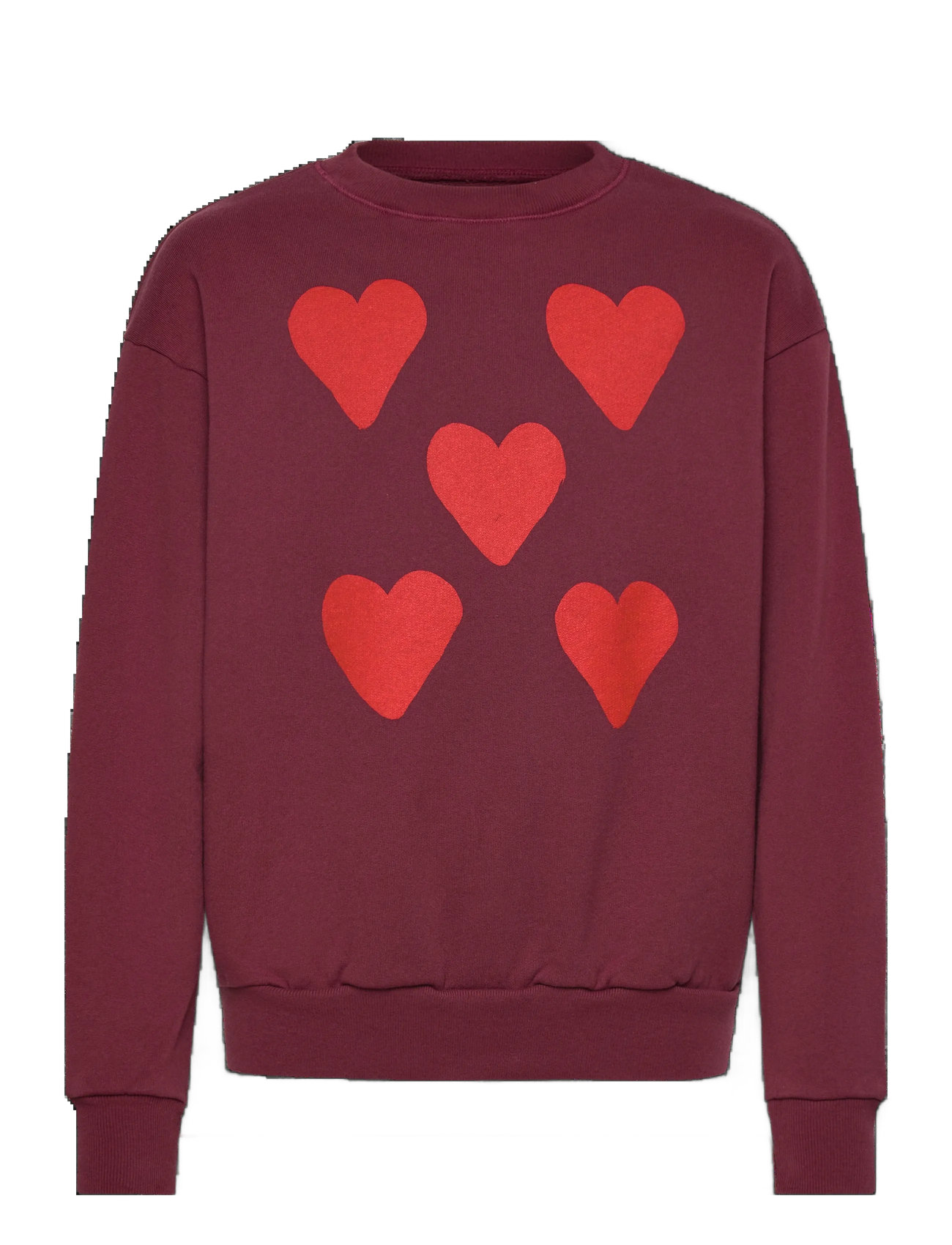 THE ANIMALS OBSERVATORY Hearts Browned Farnet Bear Sweatshirt Burgundy - 12 Y - Kinder