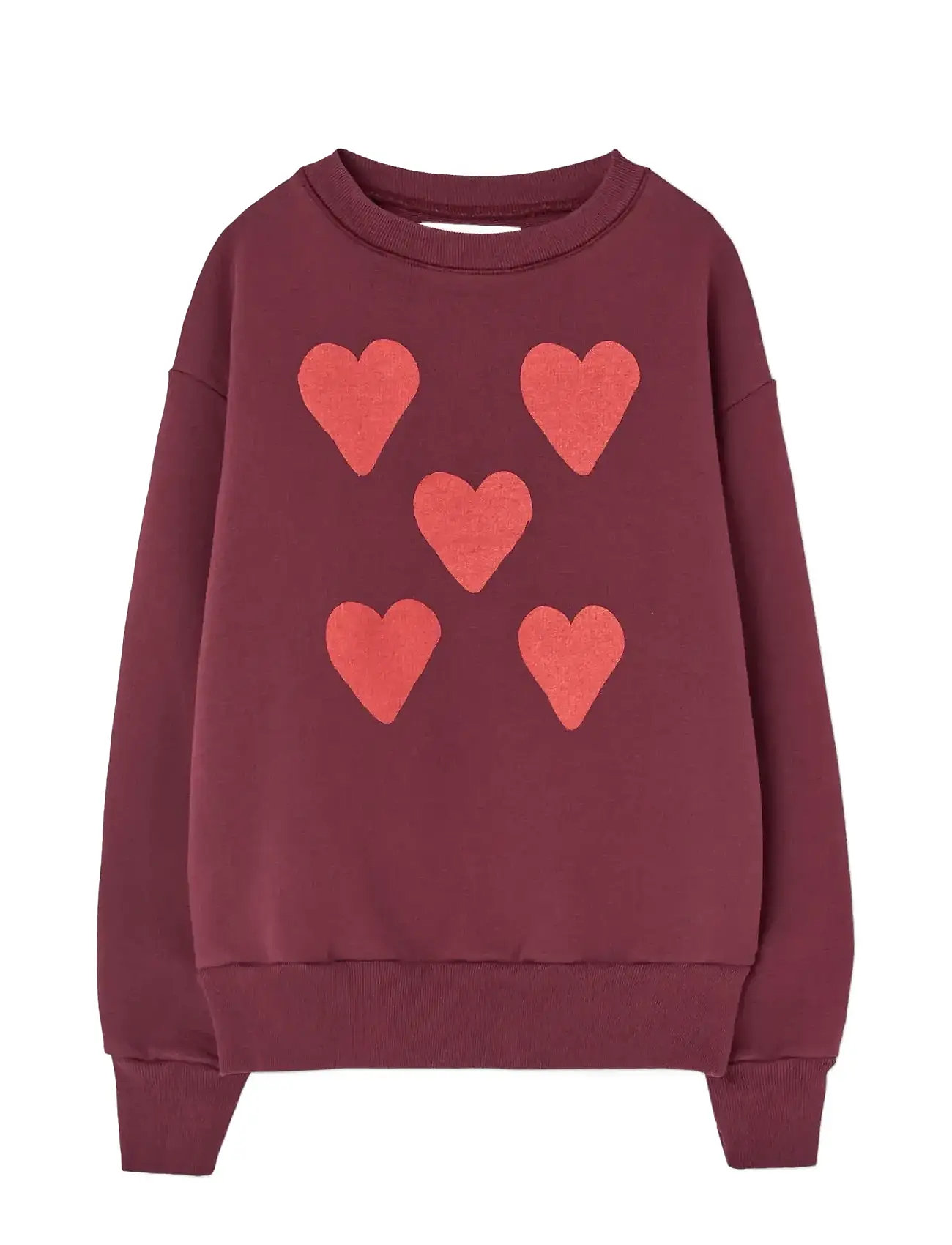 THE ANIMALS OBSERVATORY Hearts Browned Farnet Bear Sweatshirt Burgundy - 4 Y - Kinder