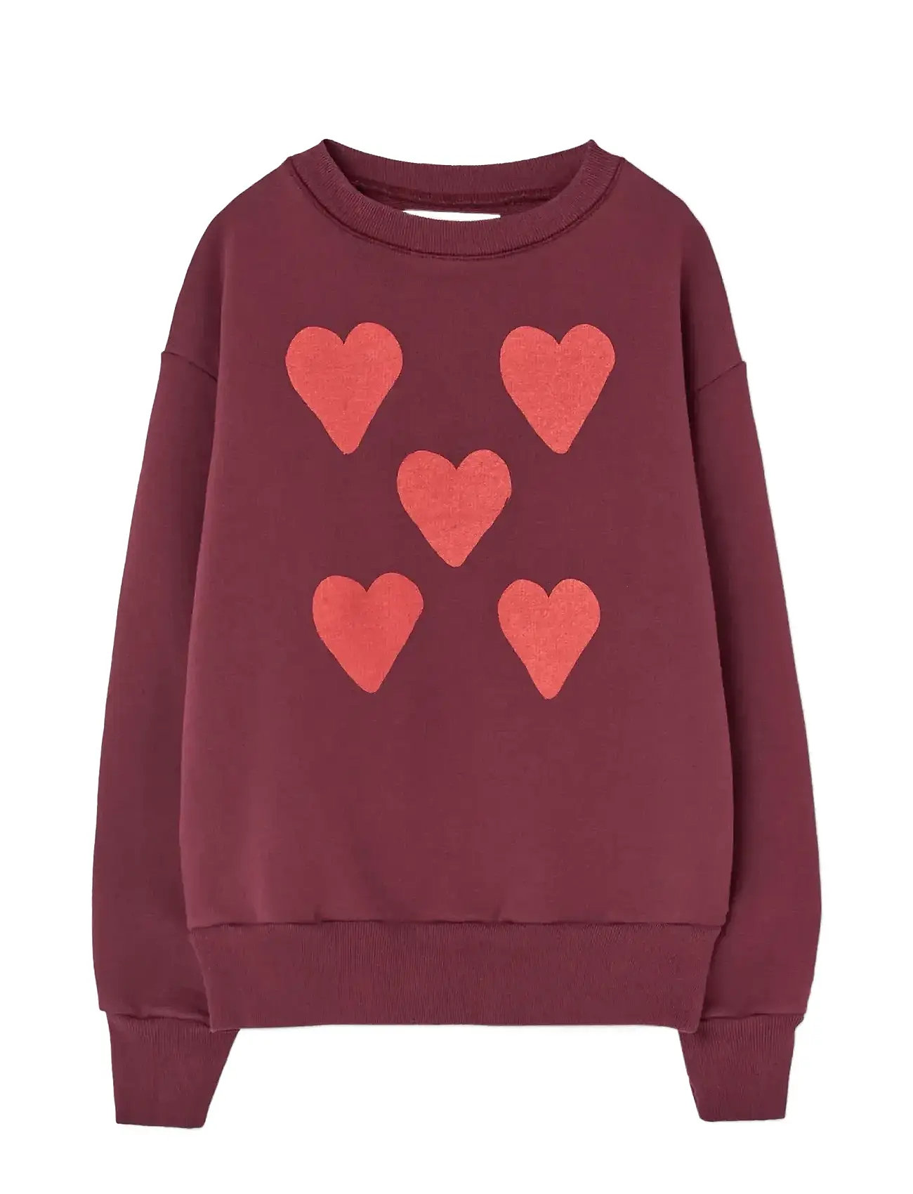THE ANIMALS OBSERVATORY Hearts Browned Farnet Bear Sweatshirt Burgundy - 8 Y - Kinder