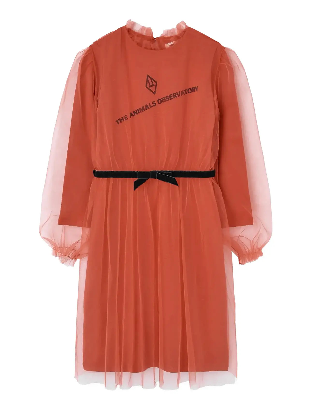 THE ANIMALS OBSERVATORY Tulle Tortoise Kid Midi Dress Red, 10 Y, Red, Fritidskjoler > Fritidskjoler Med Lange Ærmer, Børn