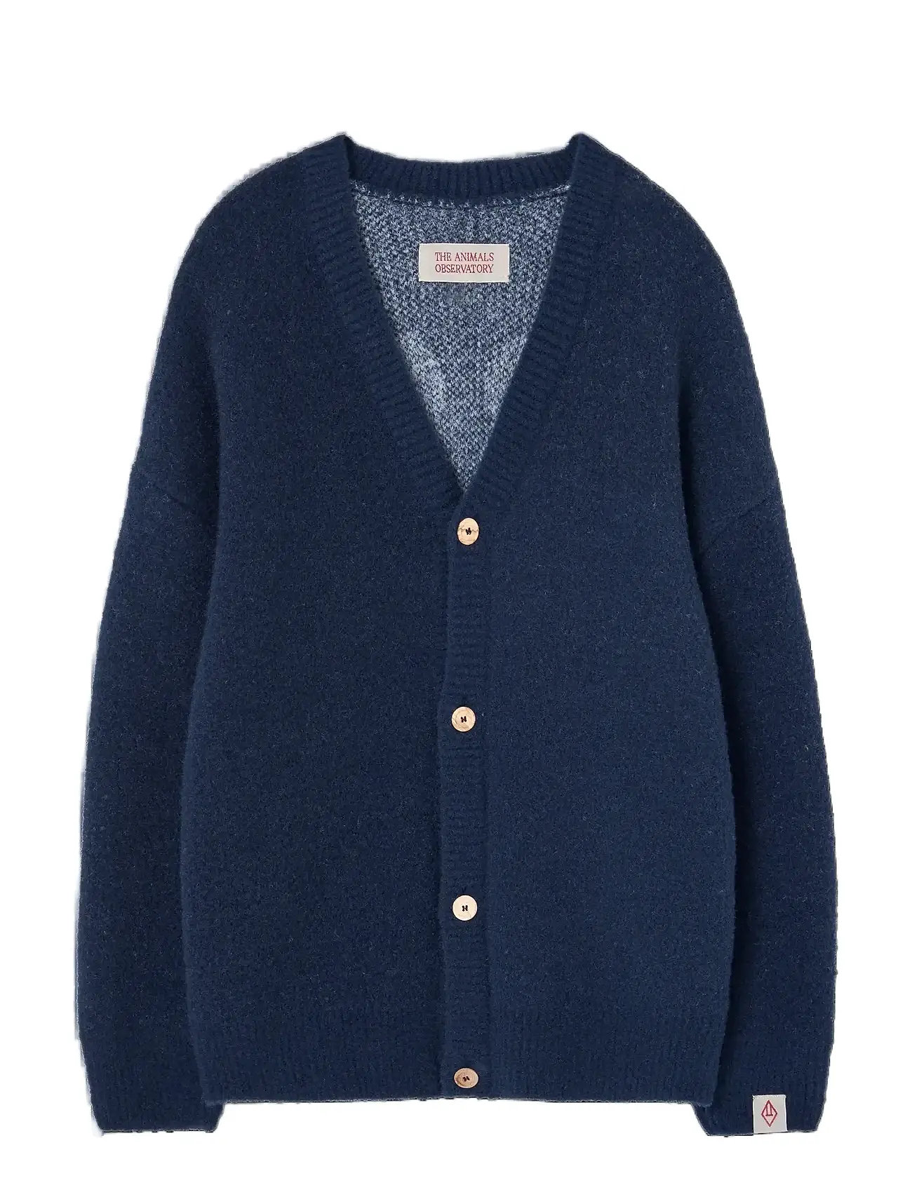 THE ANIMALS OBSERVATORY Navy Racoon Cardigan, 10 Y, Navy, Strik > Cardigans, Børn