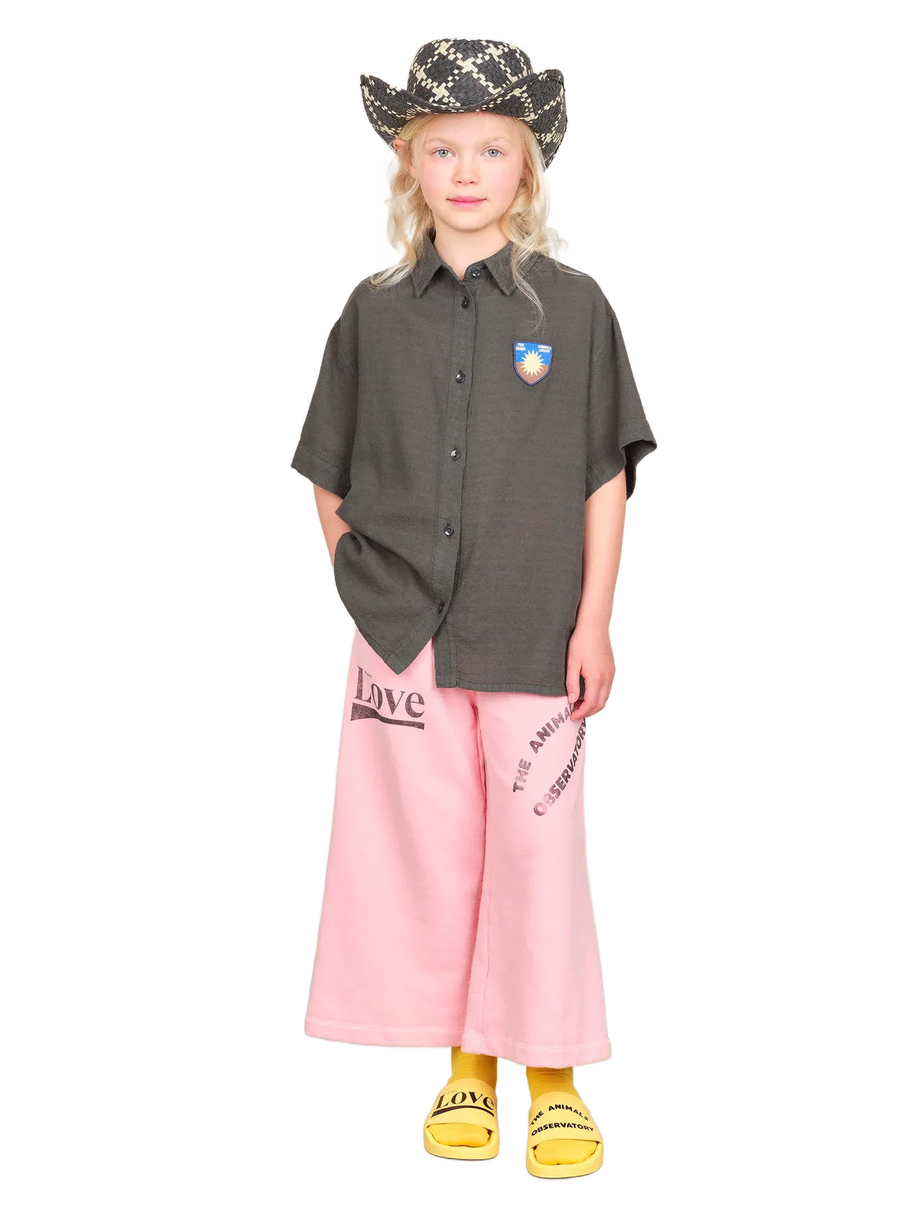 THE ANIMALS OBSERVATORY Kangaroo Kid Shirt Deep Green, 4 Y, Green, Skjorter > Kortærmede Shirts, Børn