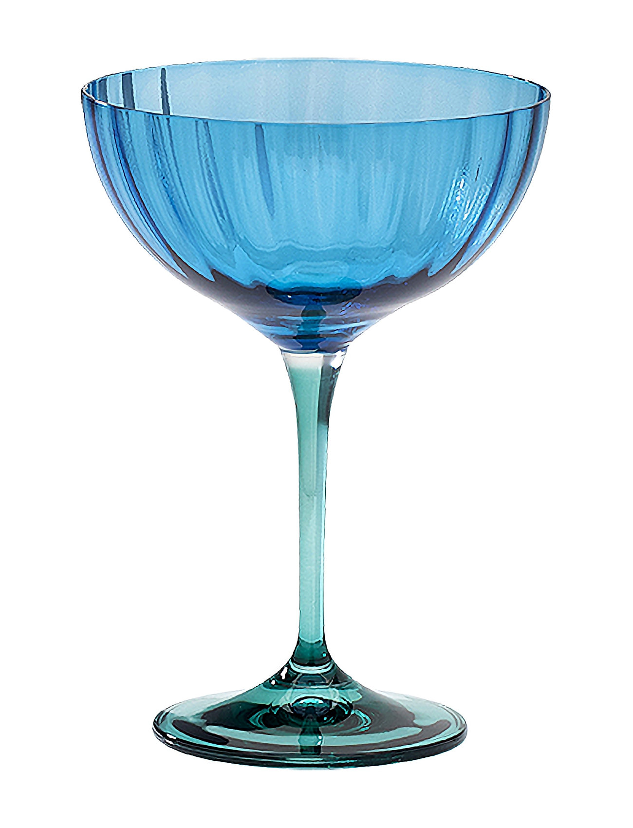 Jazzy Blue Champagne Glass Home Tableware Glass Champagne Glass Blue Anna + Nina