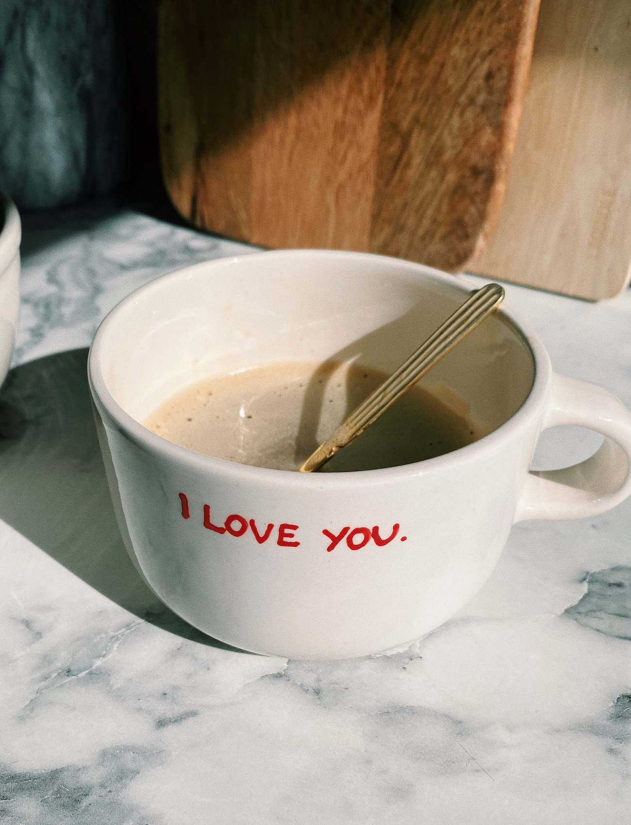 Anna + Nina I Love You Cappuccino Mug, 30 CL, White, Kopper & Krus > Kaffekopper, Unisex