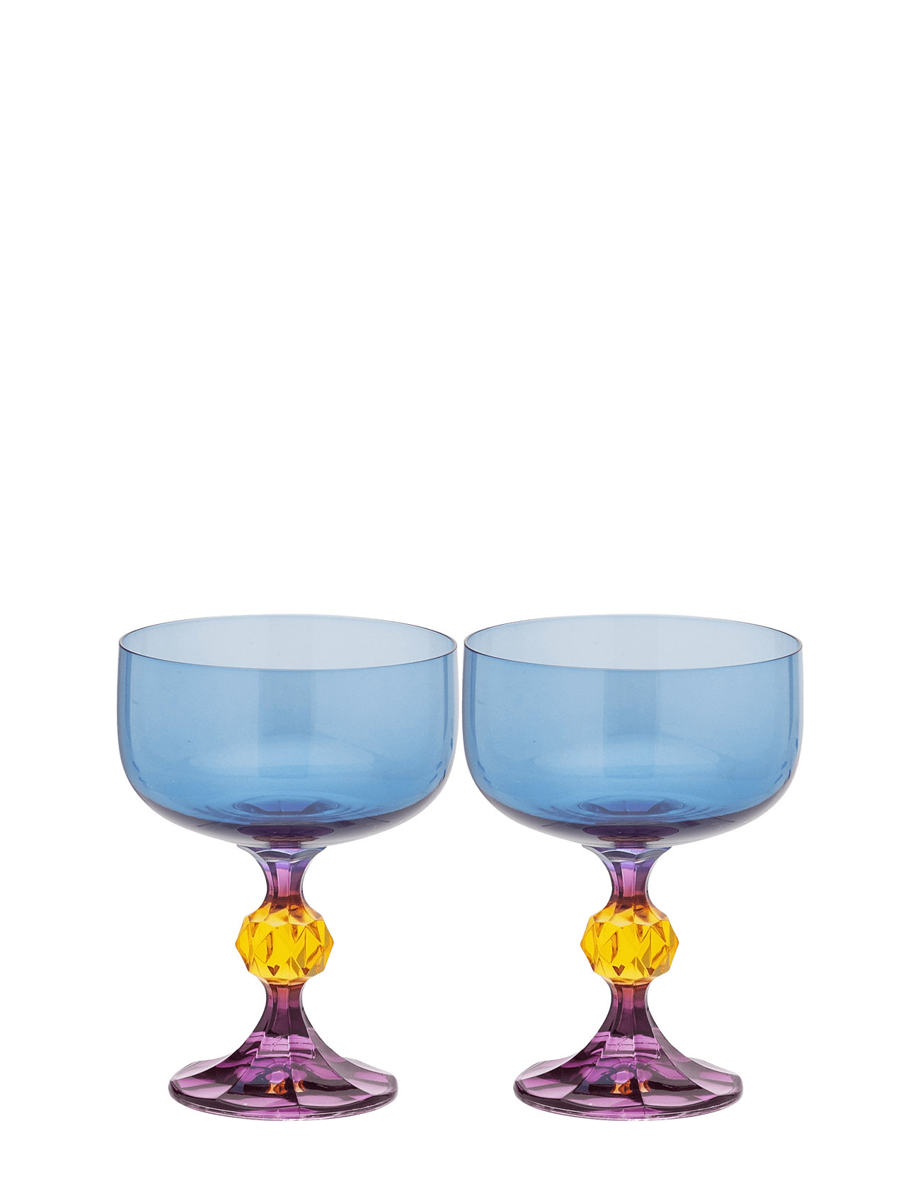 Bliss Cocktail Glass Set Of 2 Home Tableware Glass Cocktail Glass Blue Anna + Nina