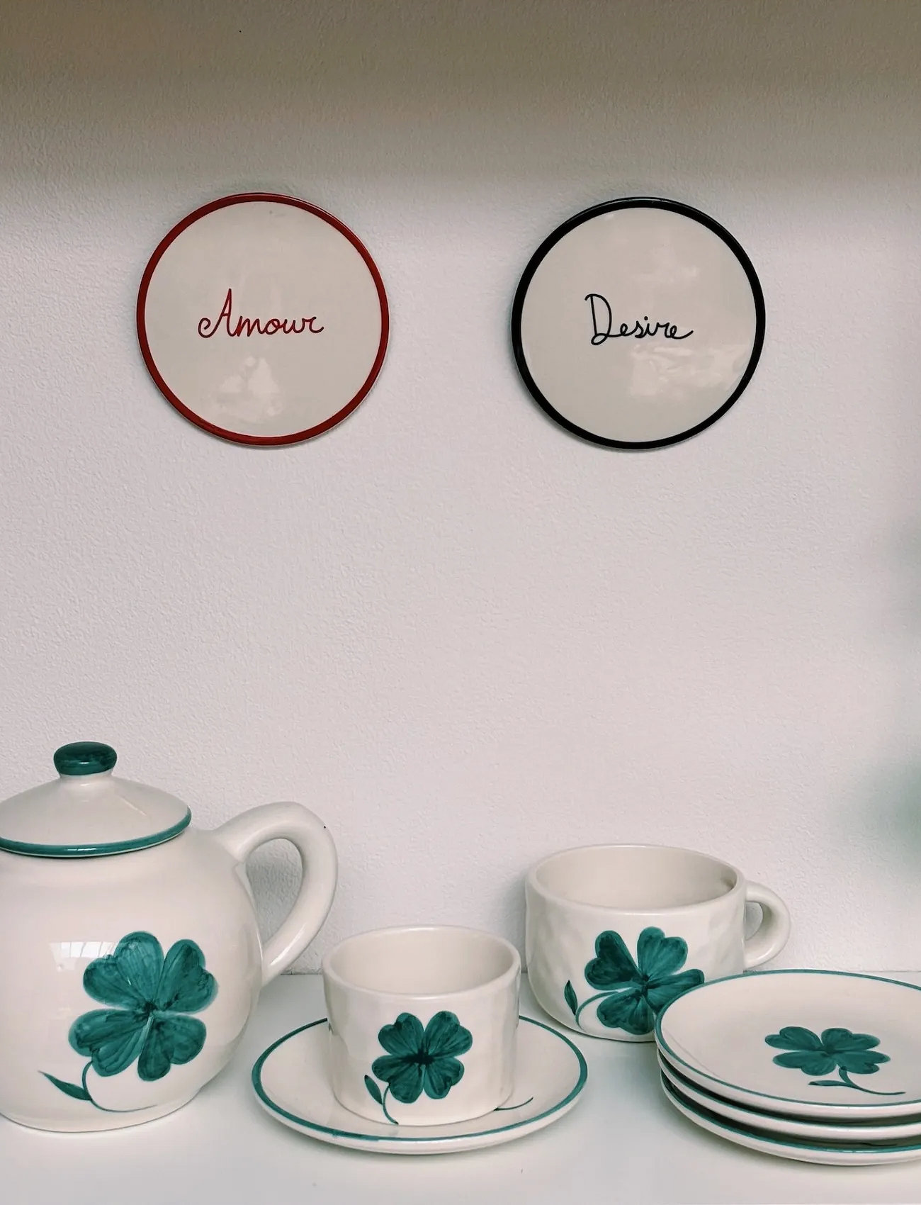 Anna + Nina Amour Wall Decoration, Ø 11 cm, Cream, Dekorativt Tilbehør-Detaljer > Vægdekoration, Unisex