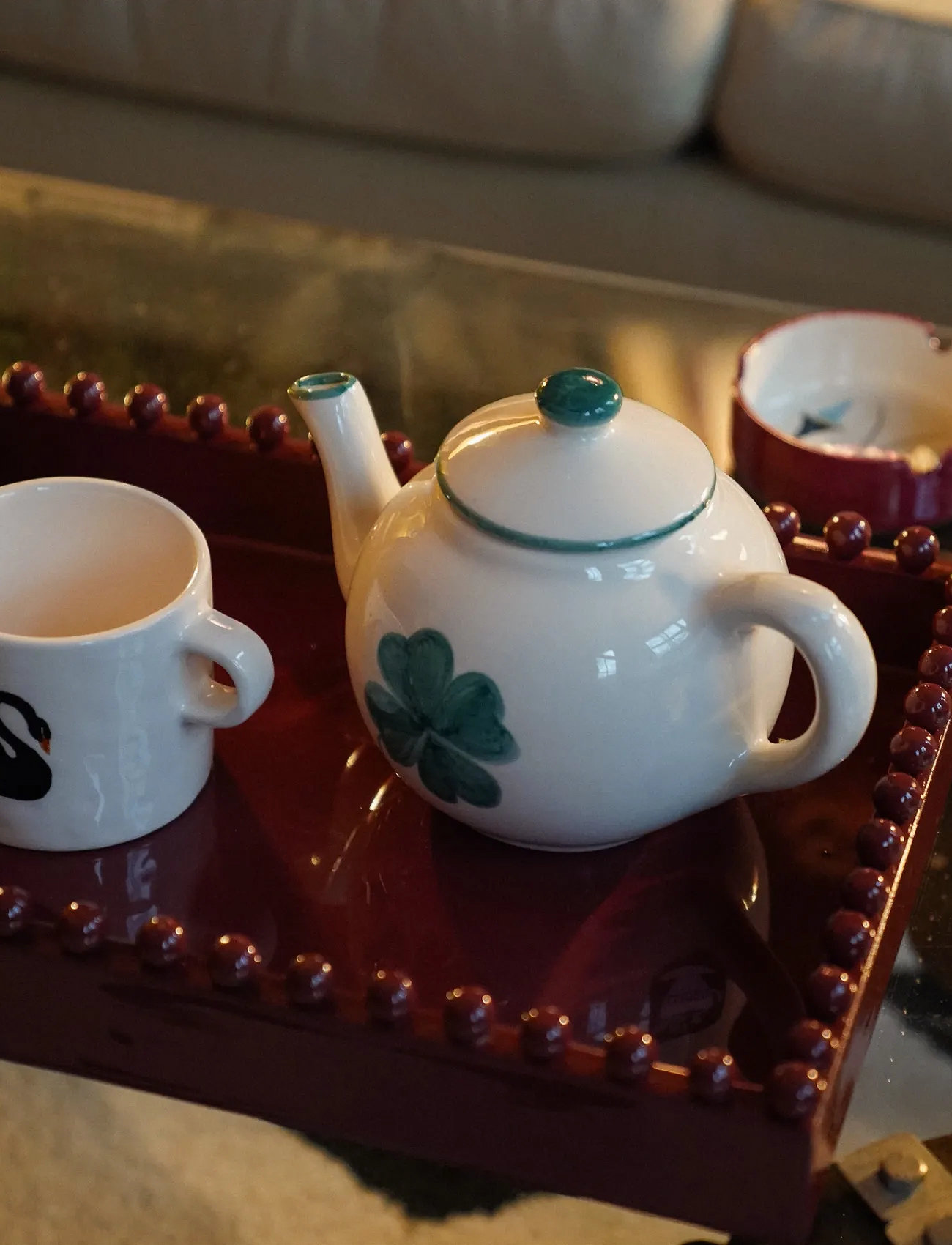 Anna + Nina Shamrock Tea Pot, 600 ml, Green, Kander & Karafler > Tekander, Unisex