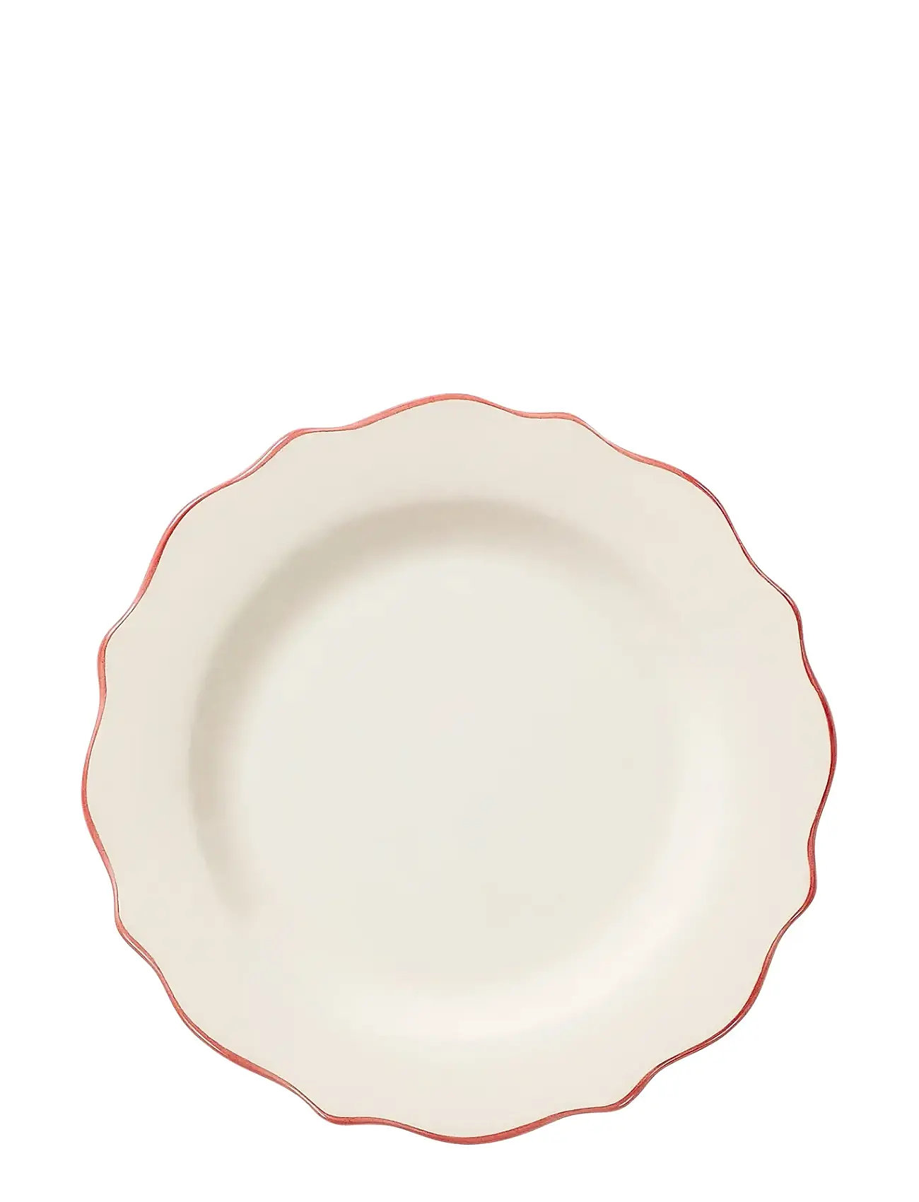 ANNA + NINA Carmine Scalloped Breakfast Plate Weiß - Ø 21.5 CM - Unisex