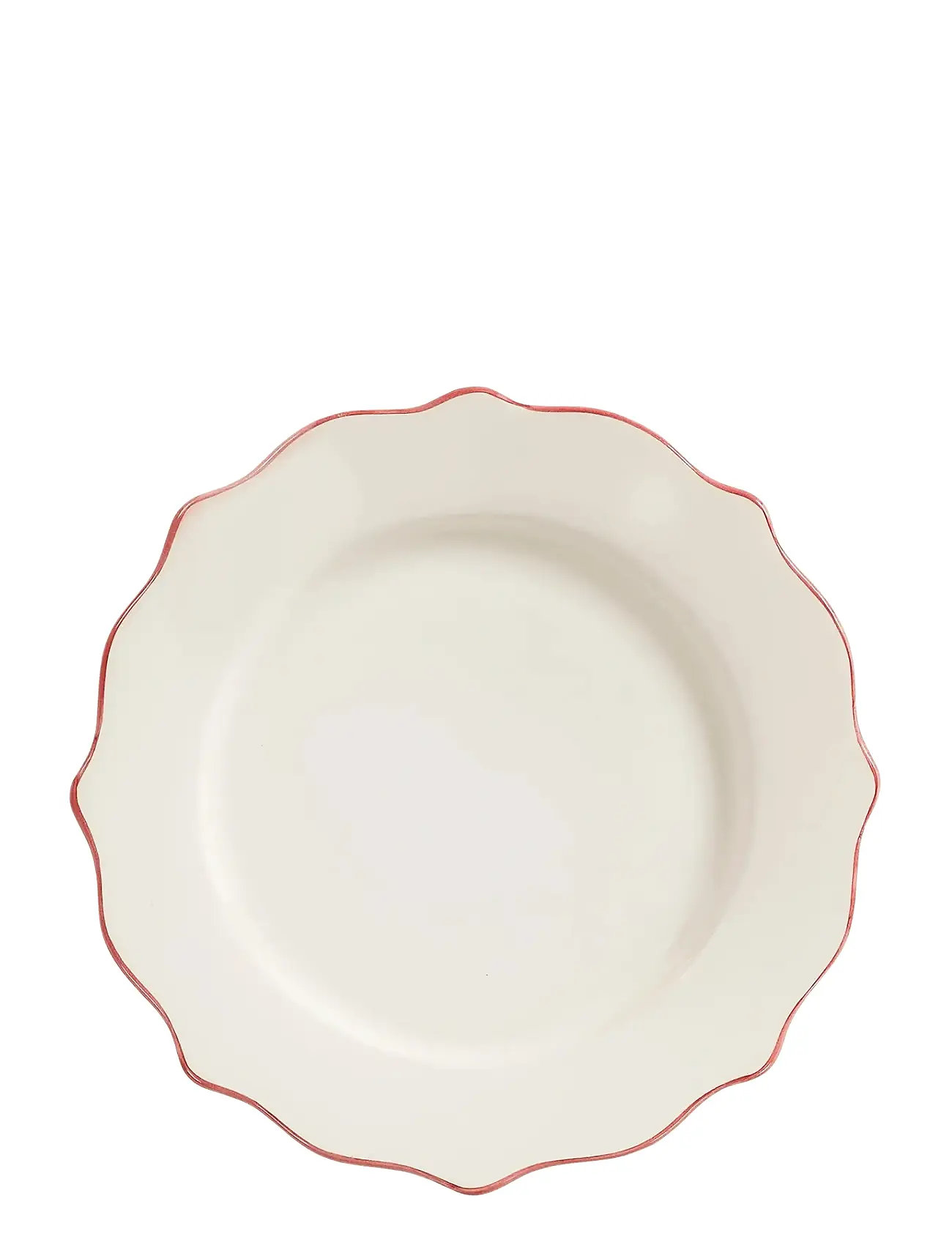 ANNA + NINA Carmine Scalloped Dinner Plate Weiß - Ø 27 CM - Unisex