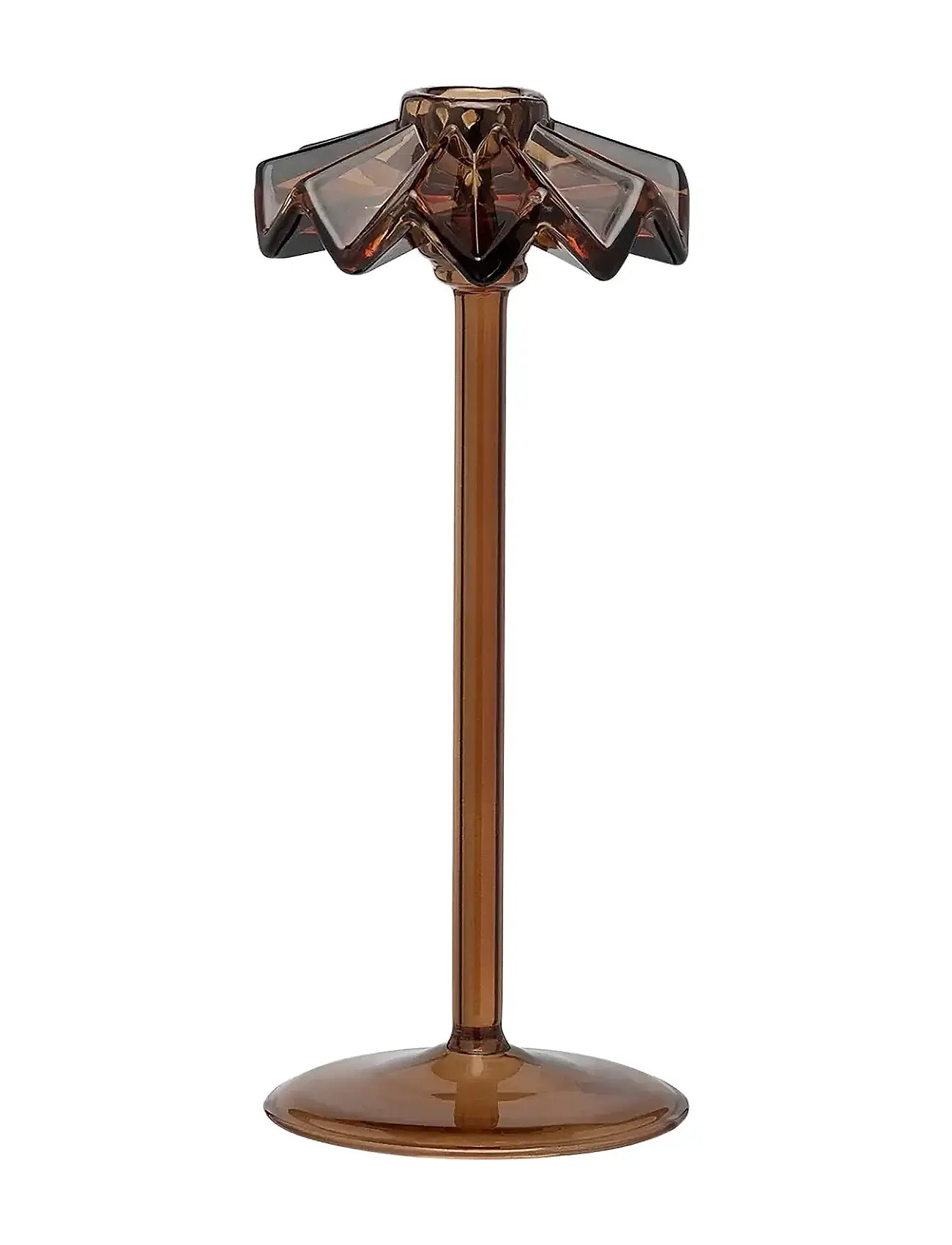 ANNA + NINA Tall Frilly Candle Holder Braun - H10CM - Unisex