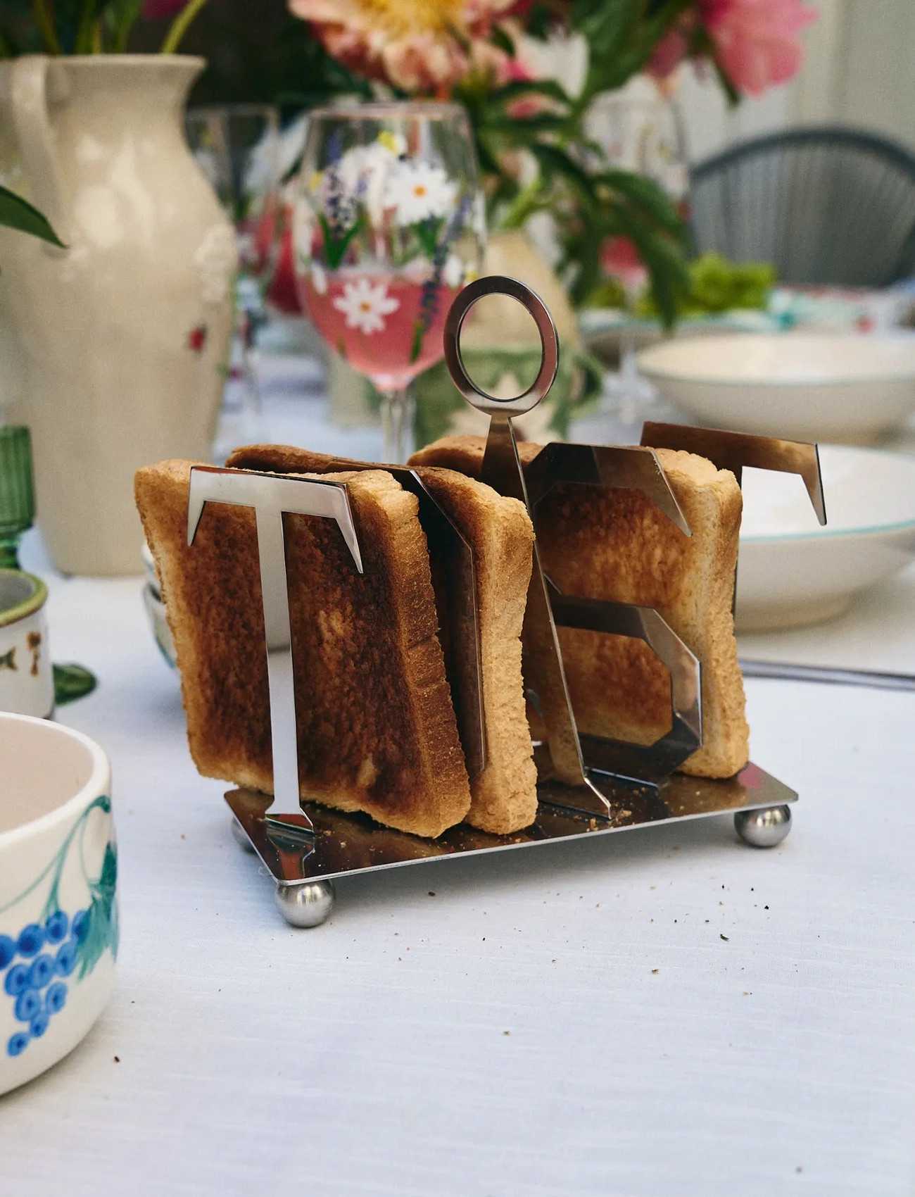 Anna + Nina Toast It Toast Rack, One Size, Silver, Serveringsfade > Serveringsfade, Unisex
